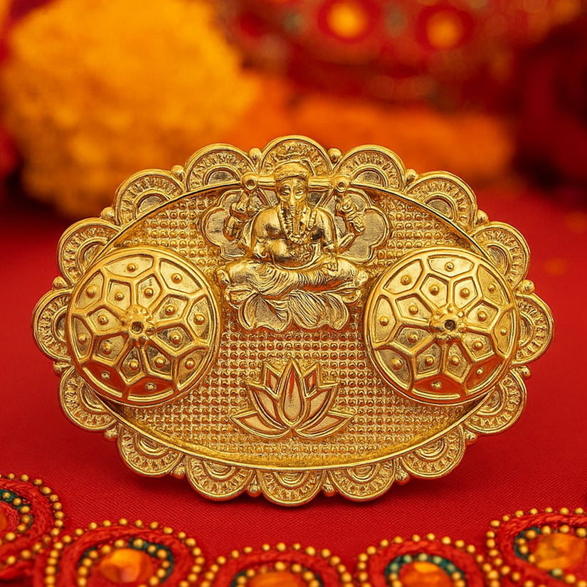Ganesh Embossed Roli–Chawal Kumkum Chopra - (1 Pc)