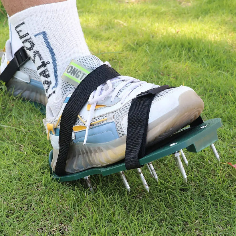 Garden Lawn Aerator Sandals – Spiked Grass Aerator Shoes for Yard & Patio