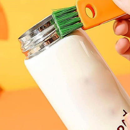 3-in-1 Multifunctional Cleaning Brush Set – Mini Bottle, Cup & Lid Cleaner (1 Pc)