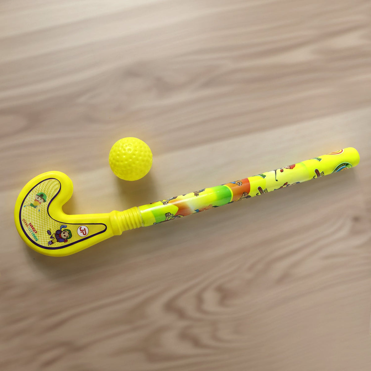 Combo of Light Weight Plastic Bat, Ball & Hockey for Kids, Boys, Indoor, Outdoor Play