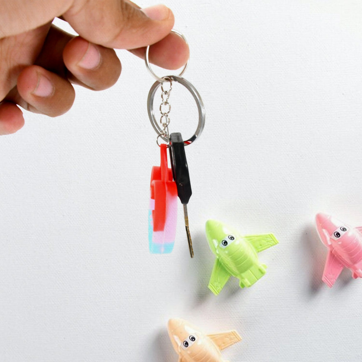 Compact Pop It Keychain – Fun Stress Relief Fidget Toy (1 Pc | Mix Design)
