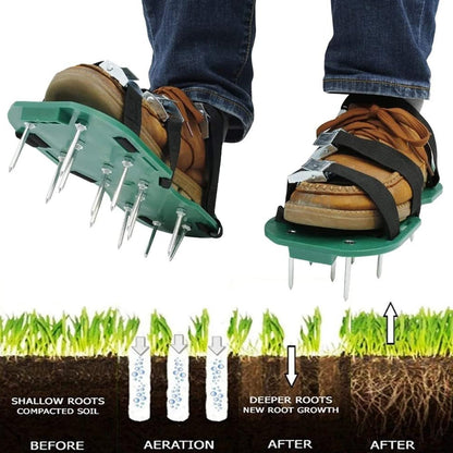 Garden Lawn Aerator Sandals – Spiked Grass Aerator Shoes for Yard & Patio