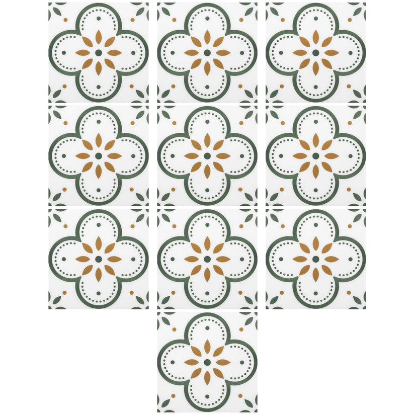 Peel and Stick Floor Tiles Kitchen / Bathroom Backsplash Sticker Detachable Waterproof DIY Tile Stickers for Wall Decoration Tiles Home Decoration (8x8 Inch / 1 pc Tiles)
