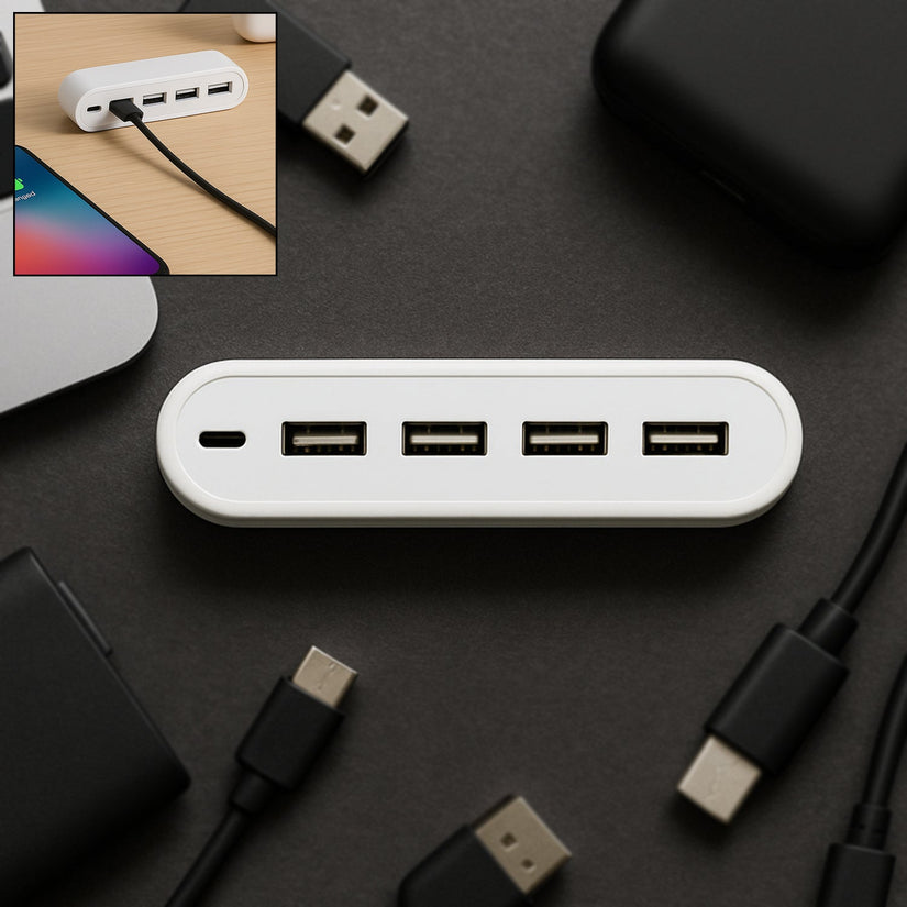 4in1 hub is USB For Pen drive, Mouse, Keyboards, Camera, Mobile, (1 pc)
