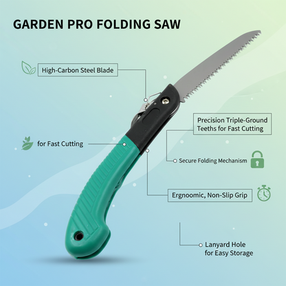 Folding Handsaw – Pruning Saw for Tree Trimming, Gardening & Wood Cutting