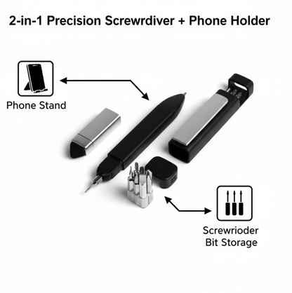 Pen-Shaped Phone Holder with Screwdriver Sets