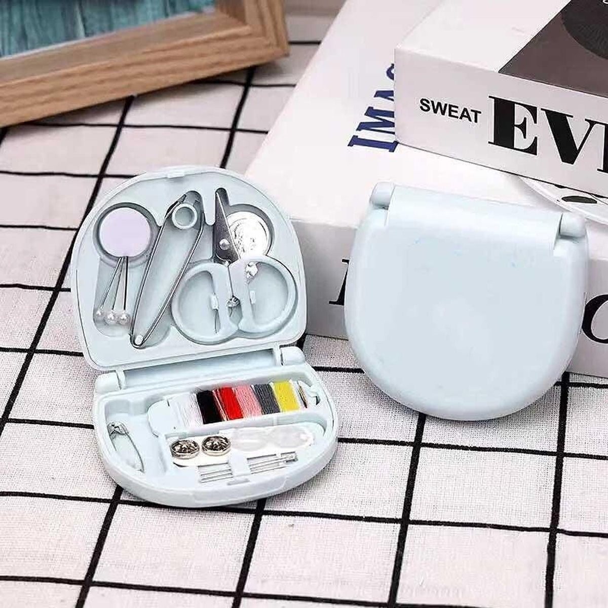 Mini Travel Sewing Kit for Beginners with Threads & Scissors