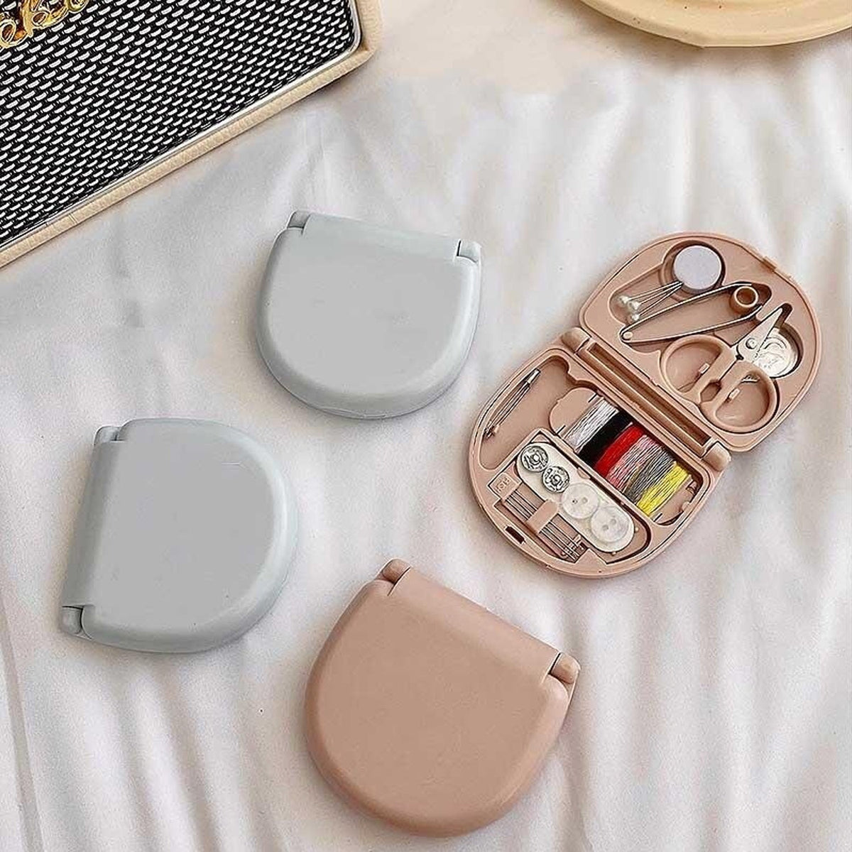 Mini Travel Sewing Kit for Beginners with Threads & Scissors