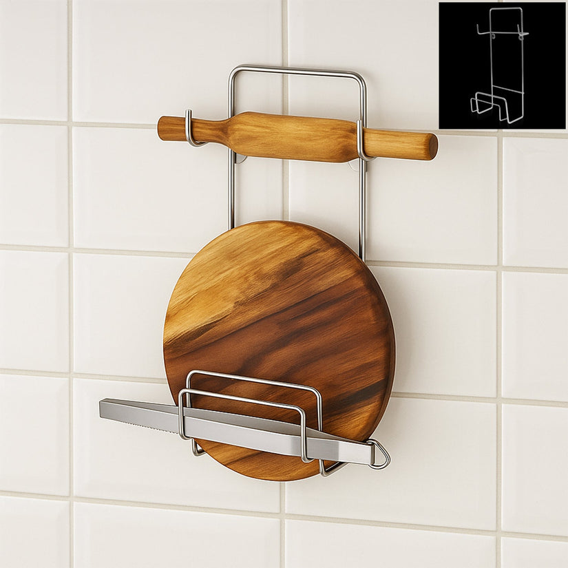 Chakla, Belan, Chimta Stand Multi-Purpose Rack for Kitchen (1 Pc )