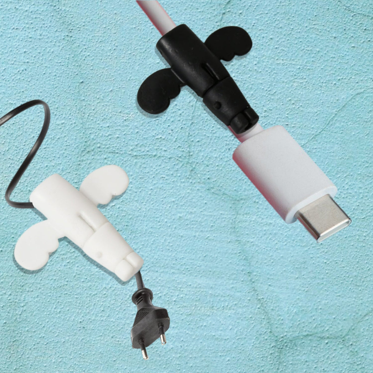 Silicone Data Cable Protector – Angel 2-in-1 Cord Saver & Storage Tool