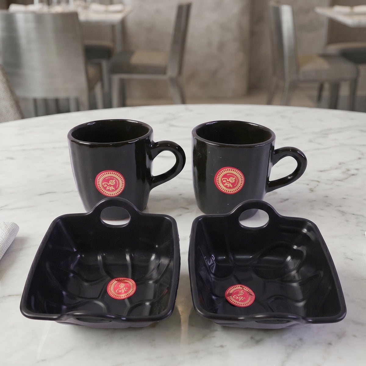 Play Station Ceramic Tea / cups / Mug Set With Handle Serving Bowl Milk Cup, Coffee Cup, Tea Cup, Breakfast Cup, Drinking Mug or Outdoor for Household, Gift for Birthday, Wedding Party (4 Pcs set)